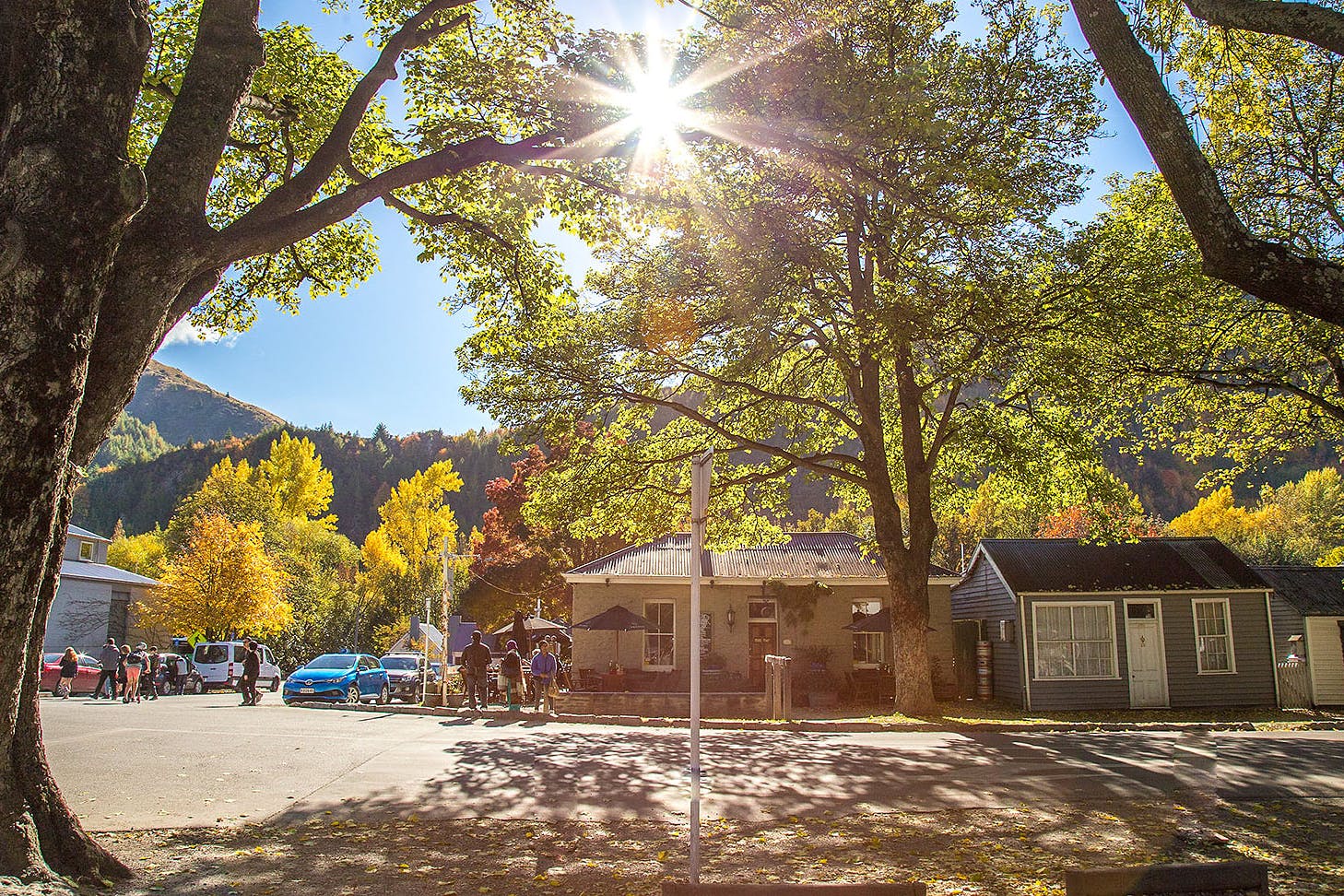 The Fork and Tap is seen on a wonderfully crisp autumnal day.